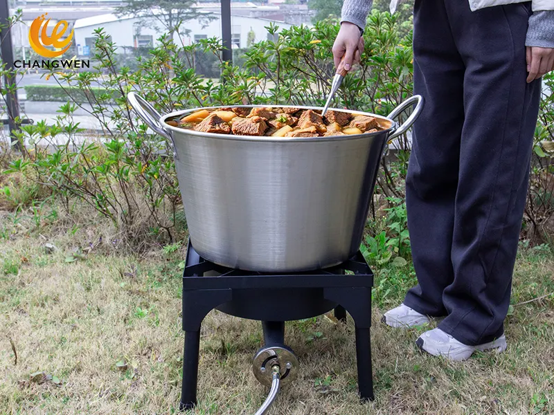 frigideira de aço inoxidável cazo