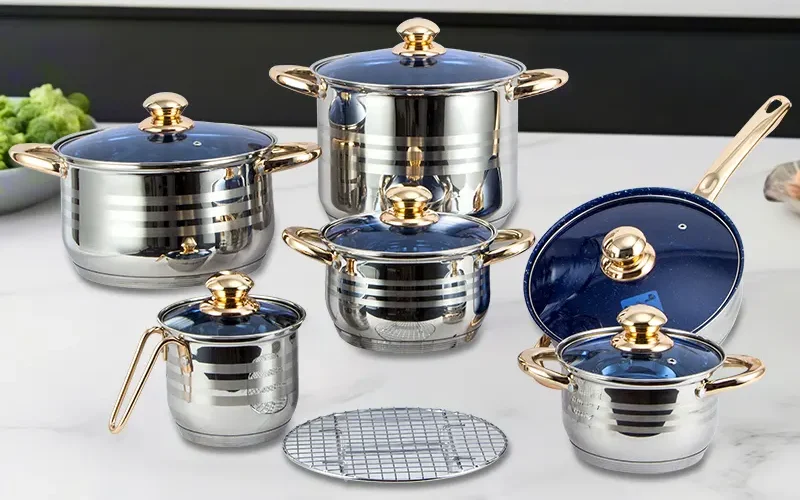 stainless steel cooking pots and pans